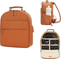 Small Camera Backpack, Classic PU Leather by Divvia