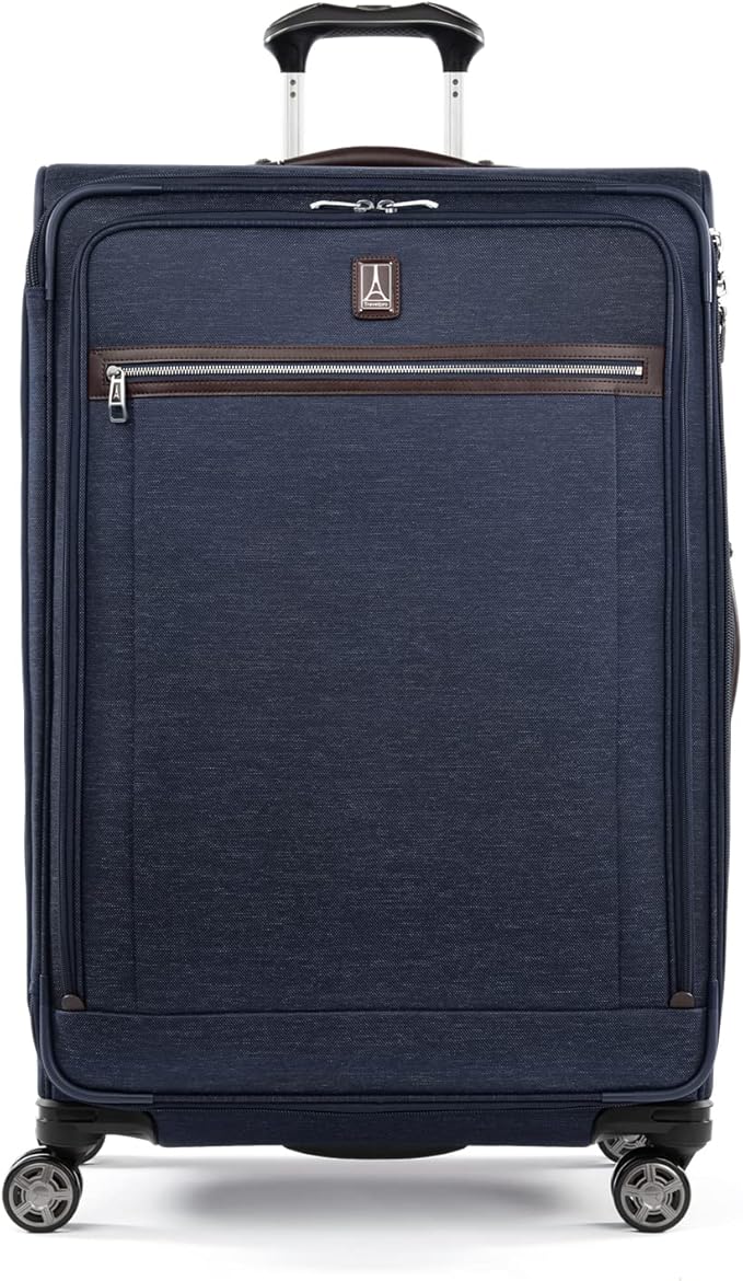 Travelpro Platinum Elite Softside Expandable Checked Luggage, 8 Wheel Spinner by Travelpro