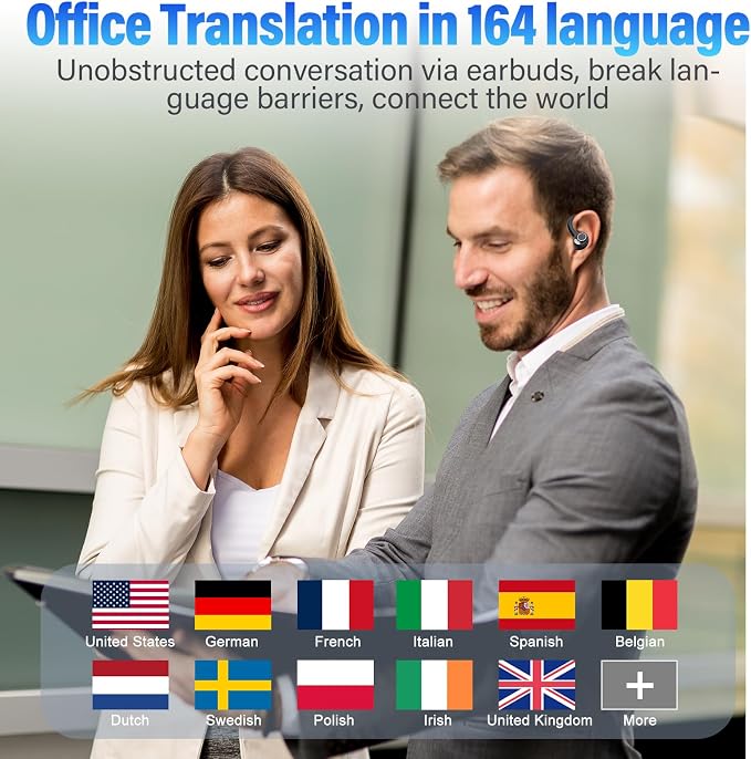 AI Translation Earbuds Real Time, 164 Language Translator Earbuds, 3-in-1 - Image 2