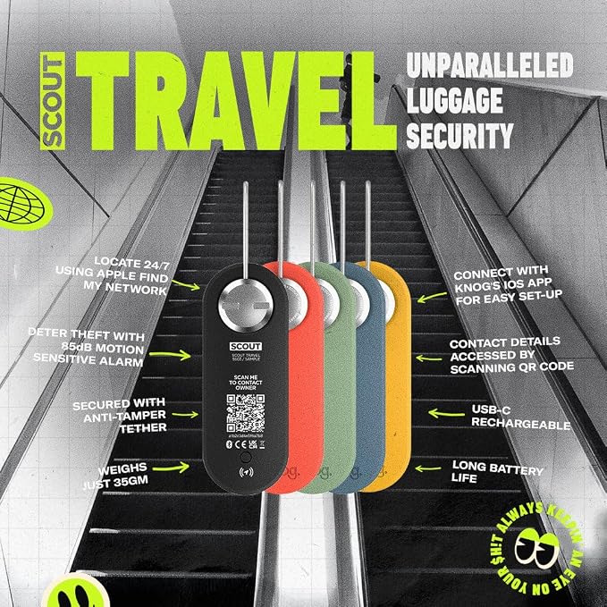 Knog Scout iOS Smart Tag, Tracker & 85d Alarm – Rechargeable Luggage Tag - Image 2