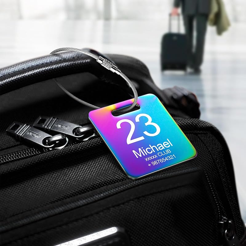 Customized Stainless Steel Luggage Tags: Personalize Your Suitcases, and Bags - Image 6