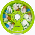 INVODA Weekly Pill Organizer 7 Compartment Rotating Pill Box by INVODA
