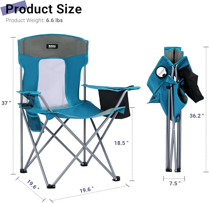 Camping Folding Chair Outdoor Lawn Portable Lightweight Camp Folding Chairs - Image 3