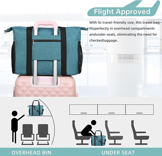 Travel Duffel Bag for Women Men, Sports Tote Gym Bag - Image 3