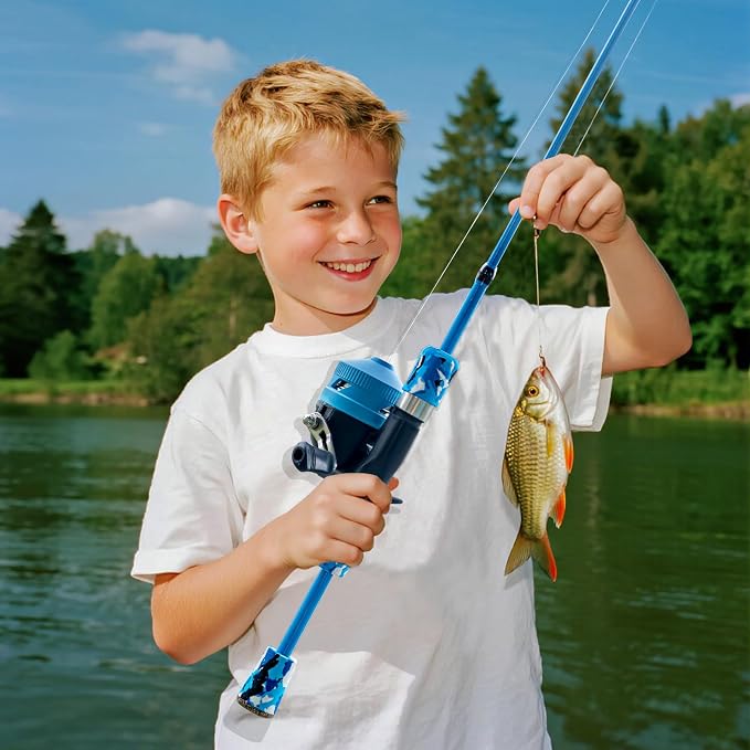 Kids Fishing Pole Set, Telescopic Fishing Rod Reel Combo Kids Starter Kit - Image 7
