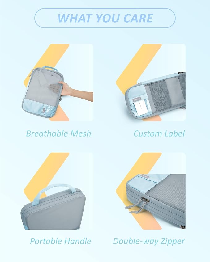 BAGSMART 6 Set Compression Packing Cubes - Image 6