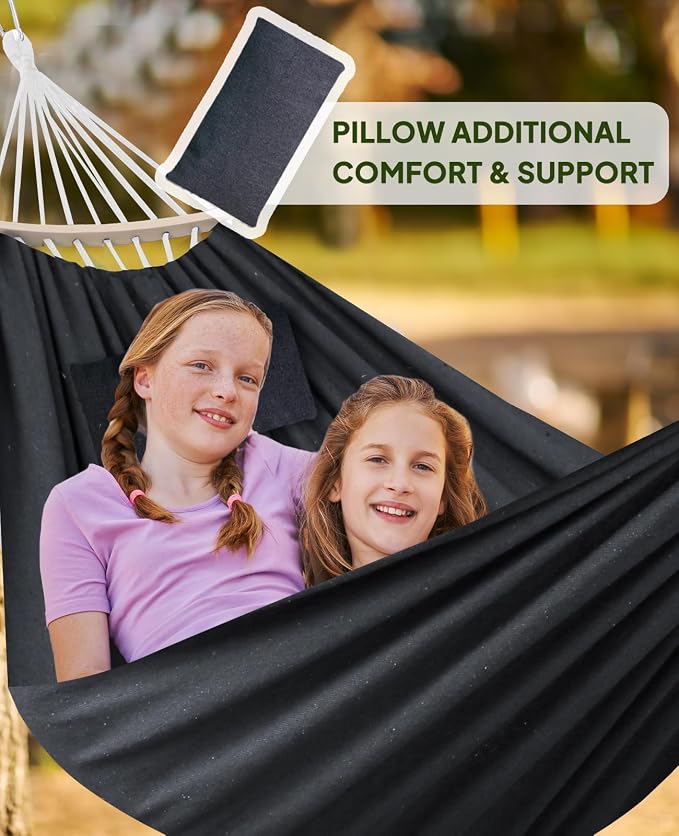 Chihee Cotton Hammock Large Soft Breathable Camping Hammock Holds Up to 660lbs - Image 2