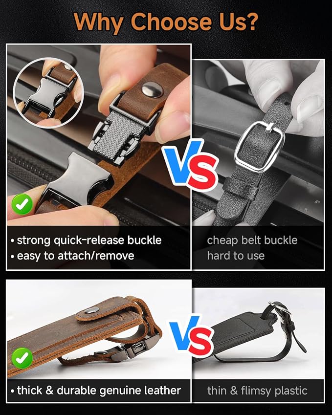 Premium Genuine Leather Luggage Tags - Image 3