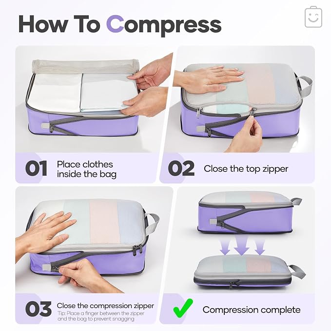 Veken 9/11 Set Compression Packing Cubes - Image 3