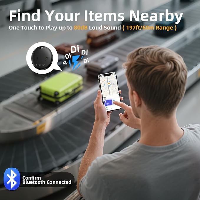 Esky Bluetooth Tracker Tag, Smart Luggage Tracker Compatible - Image 3