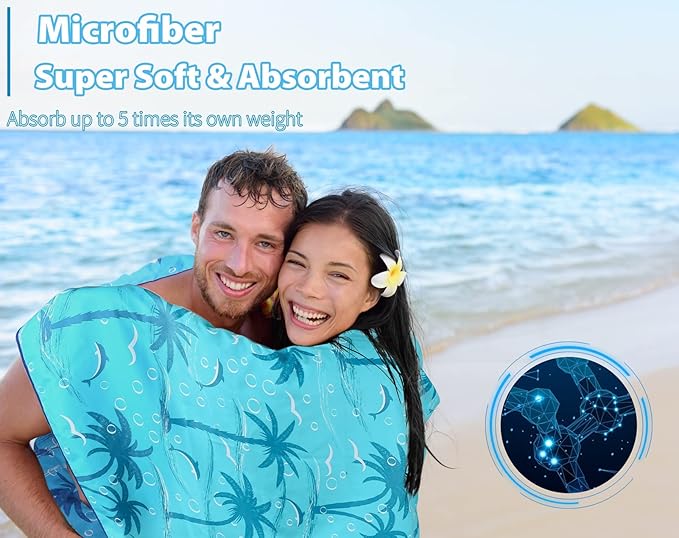 4 Pack Microfiber Oversized Lightweight Beach Towel 71"x32" Extra Thin Large - Image 5