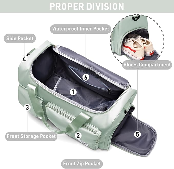 NPBAG Women Travel Duffel, Gym Workout Overnight Bag, Mommy Hospital Bag - Image 4
