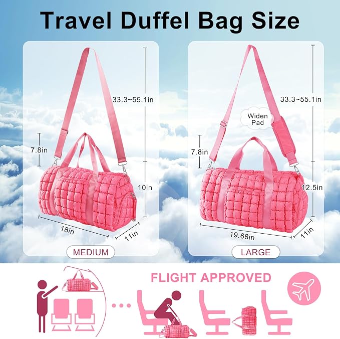 Quilted Travel Duffle Bag Gym Bag - Image 2