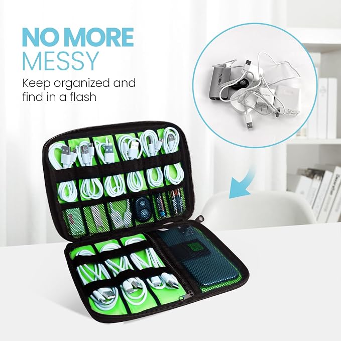 Electronics Travel Organizer, Portable Waterproof Electronic Travel Storage Bag - Image 2