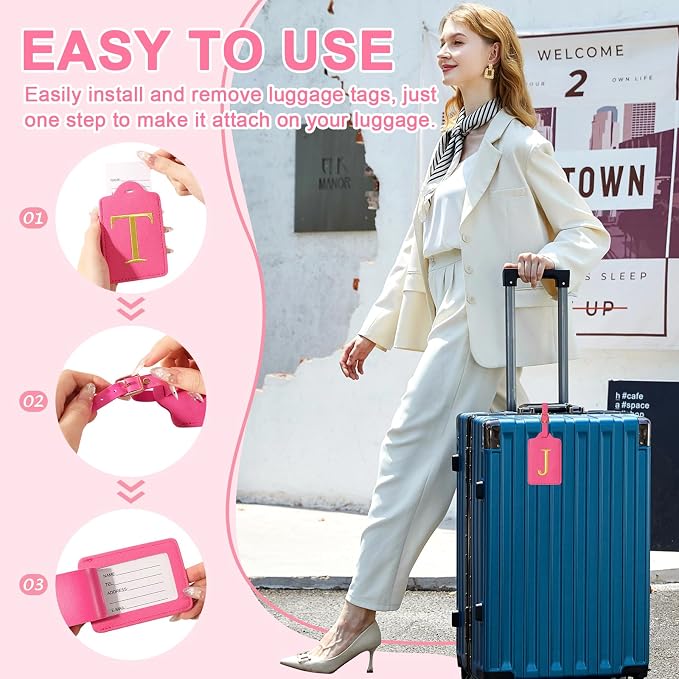 Personalized Initial Cute Luggage Tags - Image 4