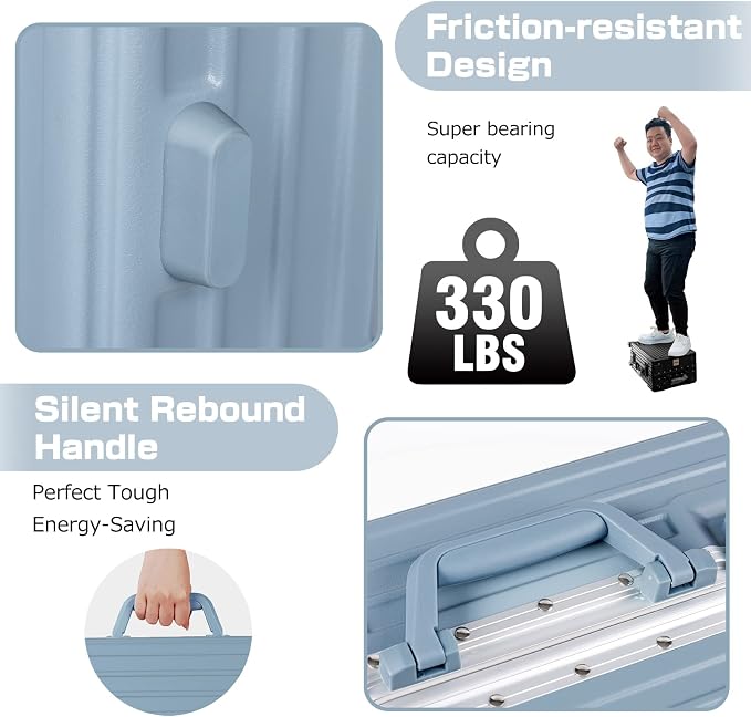 AnyZip Luggage Aluminium Frame Suitcase Hard Shell TSA Lock No Zipper 28In Haze - Image 8