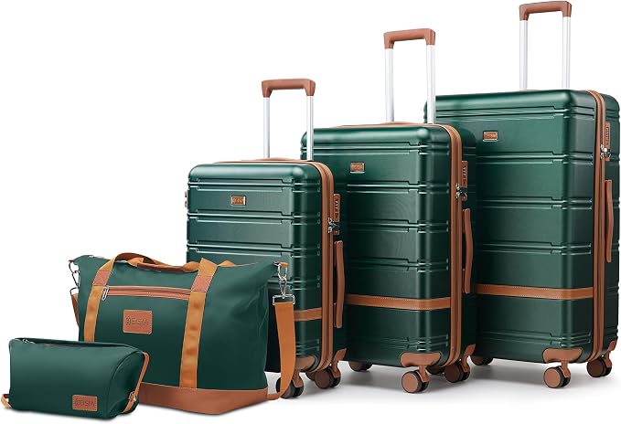 Luggage Sets 3 Piece with spinner wheels, PC+ABS Hard Shell Travel Luggage by Unknown