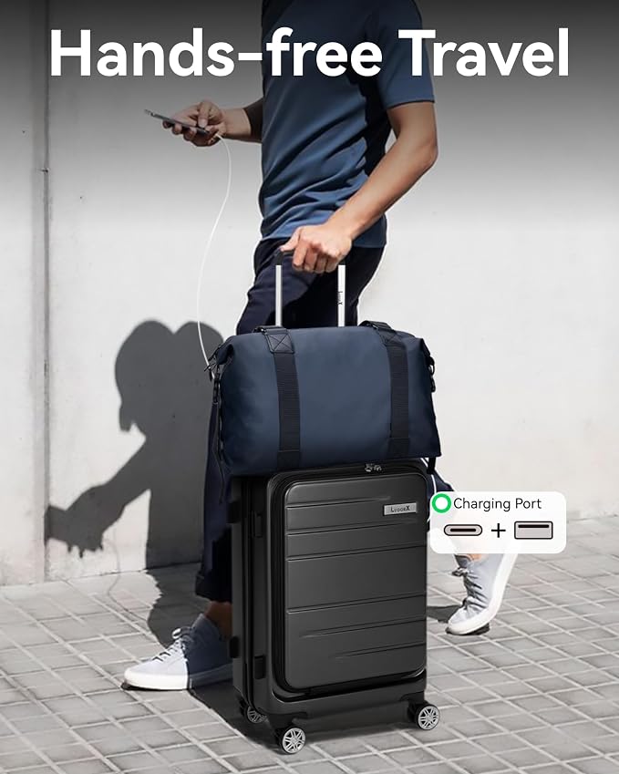 LUGGEX Carry On Luggage 22x14x9 Airline Approved, Expandable Polycarbonate - Image 3
