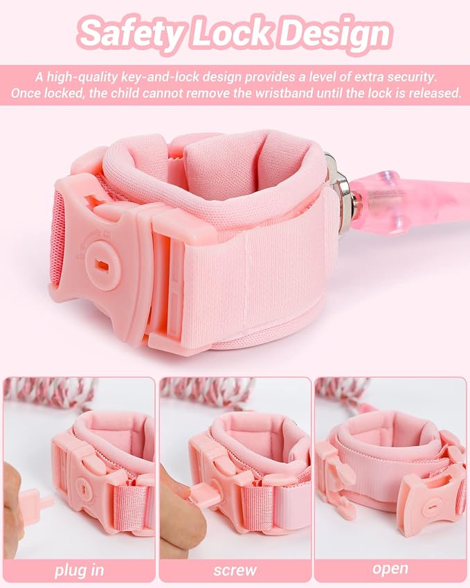 Dr.meter Anti Lost Wrist Link, 2 Pack Toddler Safety Leash - Image 3
