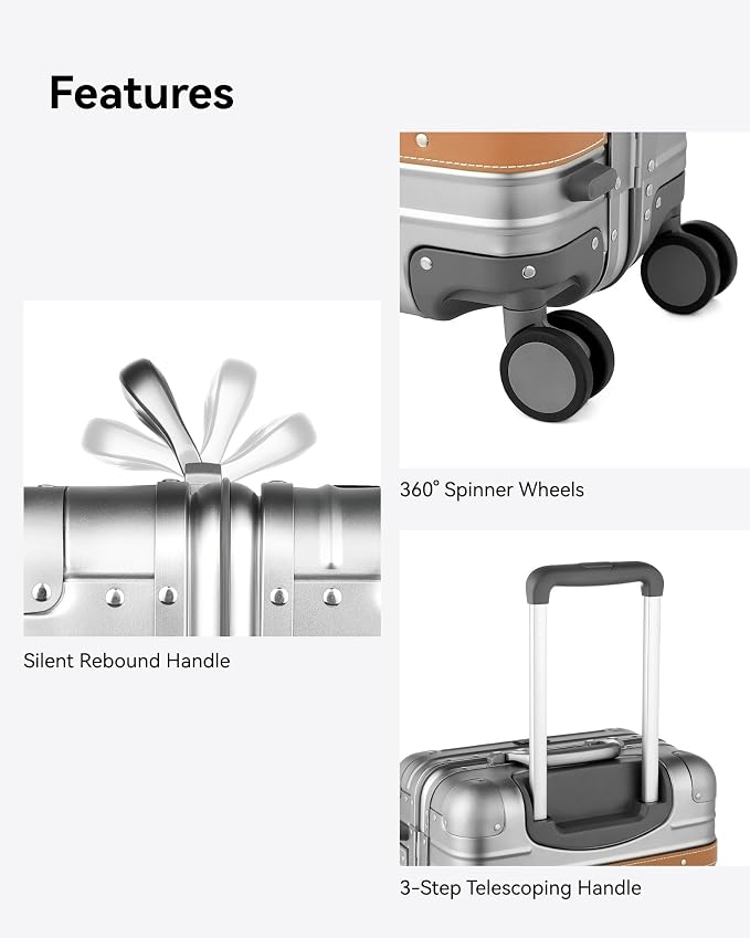 LUGGEX All Aluminum Carry On Luggage - Image 7
