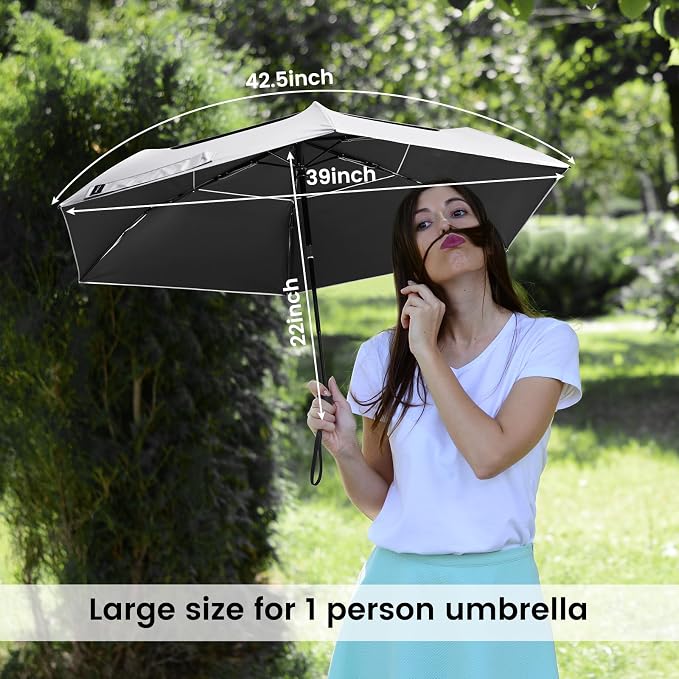 G4Free 43 Inch Travel Umbrella Ultralight UPF 50+ UV Protection Compact Sun - Image 4