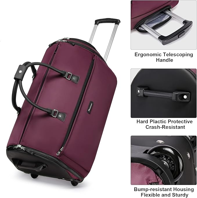 Modoker Rolling Garment Bags, Large Garment Duffle Bag - Image 3