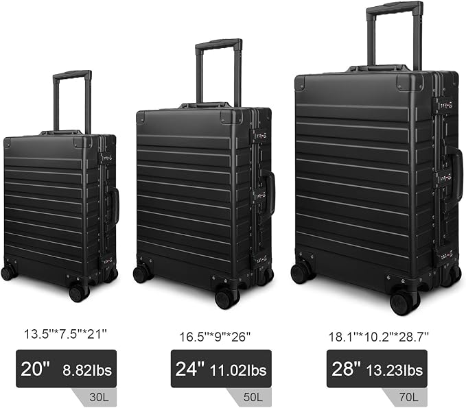 TRAVELKING All Aluminum Luggage - Image 8