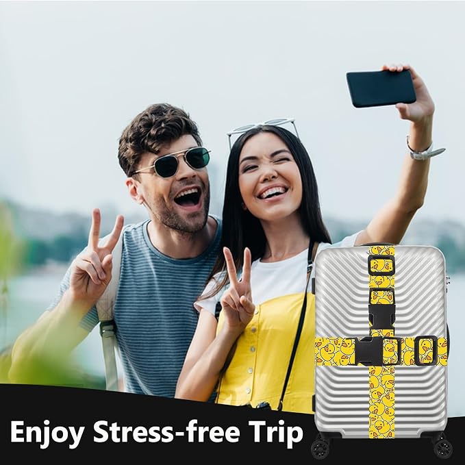 2 Pack Luggage Straps for Suitcases Adjustable Luggage Belt TSA Approved - Image 4