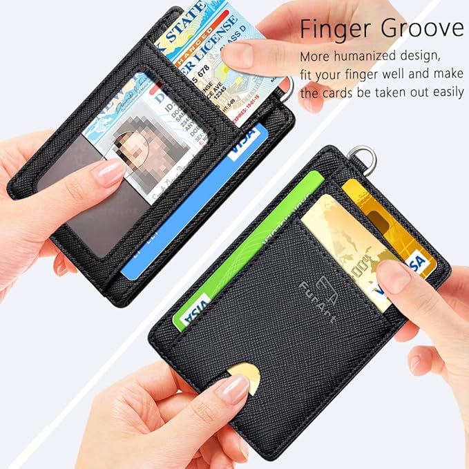 FurArt Slim Minimalist Wallet, Front Pocket Wallets, RFID Blocking, Credit Card - Image 3