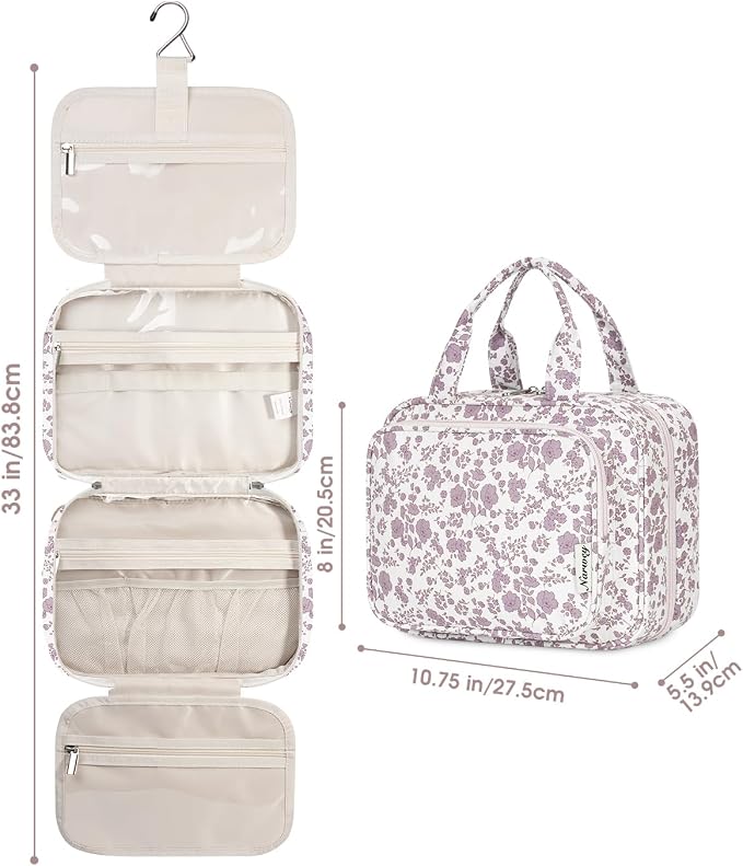 Narwey Hanging Floral Toiletry Bag - Image 8