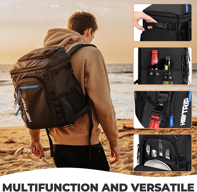 Heytrip Backpack Cooler 36/54 Cans Insulated Waterproof Cooler Bag - Image 6