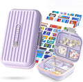 Travel Pill Organizer Box with Medicine Labels, Daily Medication Organizer by Goffing