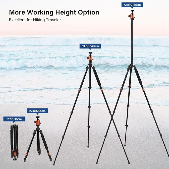 Geekoto 73-Inch Camera Tripod - Image 5