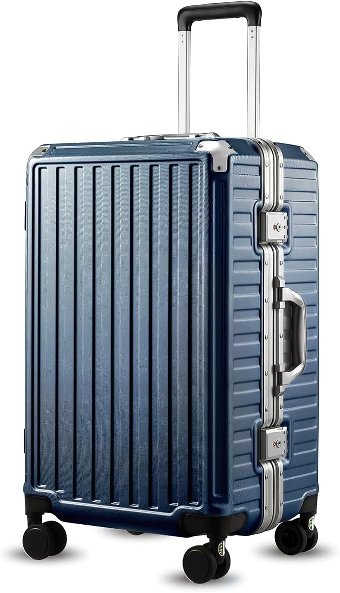 LUGGEX Checked Luggage with Spinner Wheels, 24 Inch Aluminum Frame Zipperless by LuggeXLUGGAGE