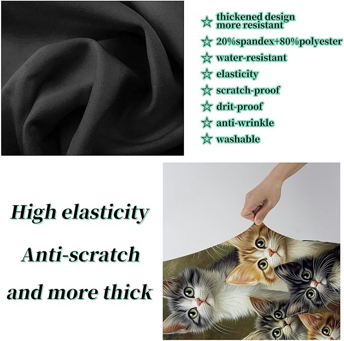 Luggage Cover + Tag, Cats Family Travel Suitcase Protector - Image 3