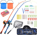 LEOFISHING Portable Kids Fishing Rod Set 2Pack Telescopic Fishing Poles by LEOFISHING