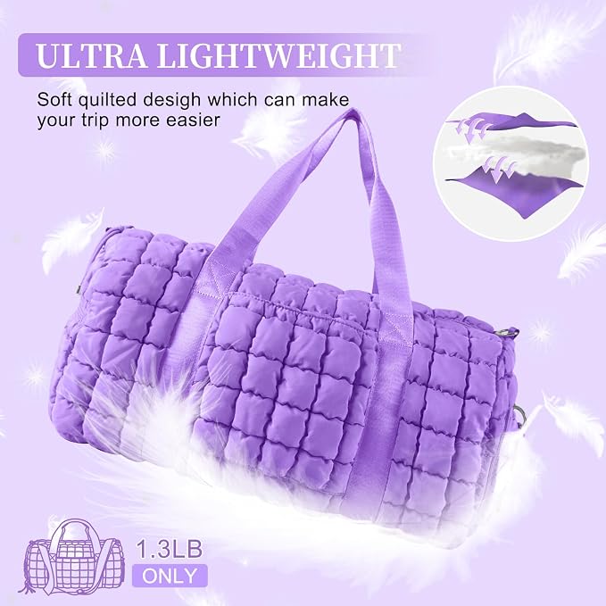 Quilted Travel Duffle Bag Gym Bag - Image 8