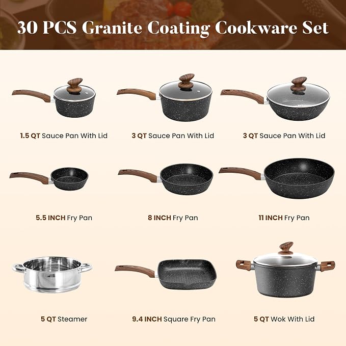Kitchen Induction Cookware & Bakeware Set - Image 7