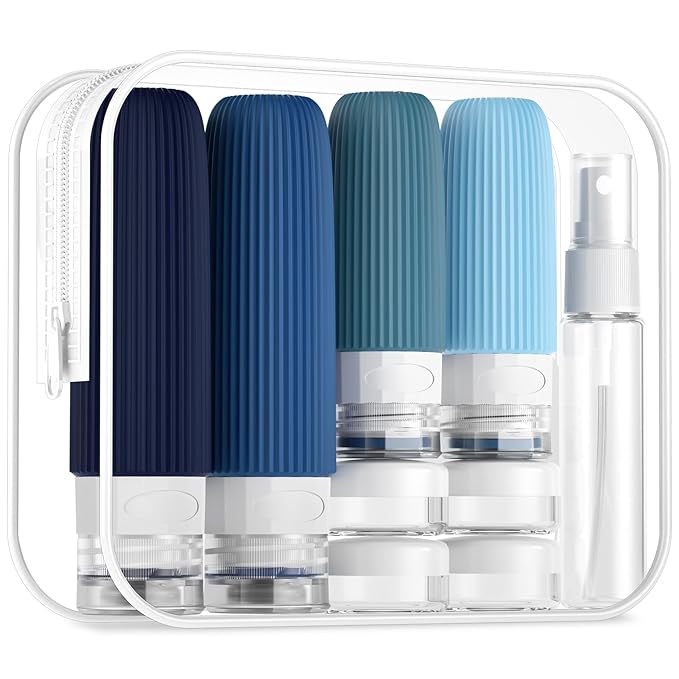 16 Pack Travel Bottles Set, TSA Approved Leak Proof Silicone Squeezable by Mrsdry