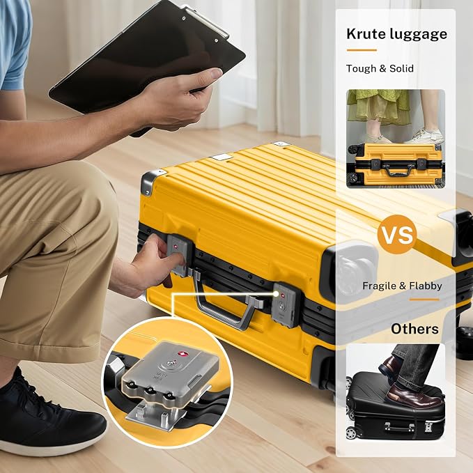 Krute Large Luggage 28 inch Zipperles Suitcase - Image 5