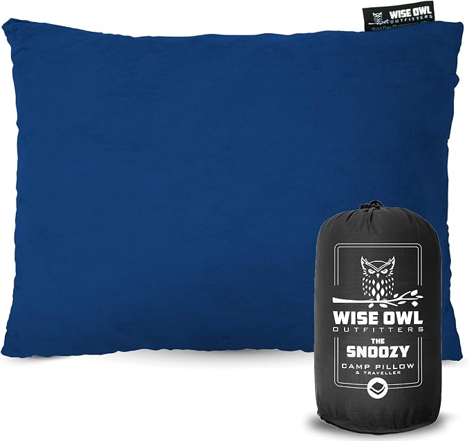 Wise Owl Outfitters Camping Pillow – Memory Foam Travel Pillow by WiseOwlOutfitters
