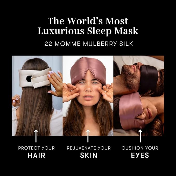 DROWSY Silk Sleep Mask. Face-Hugging, Padded Silk Cocoon - Image 5