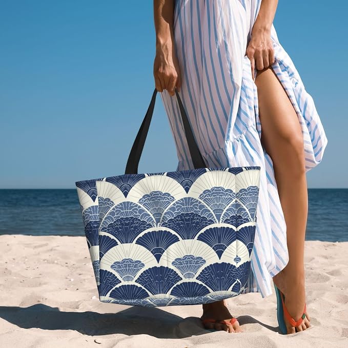 Beach Bag for Women Beach Tote Bag Waterproof Sandproof Large Bags - Image 6