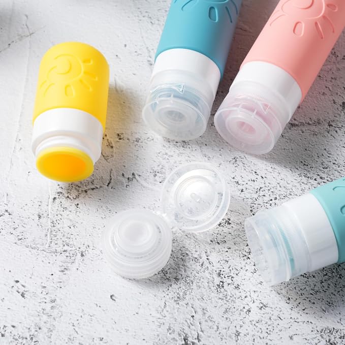 18 Pack travel Bottles for Toiletries, TSA Approved Silicone Travel Containers - Image 3