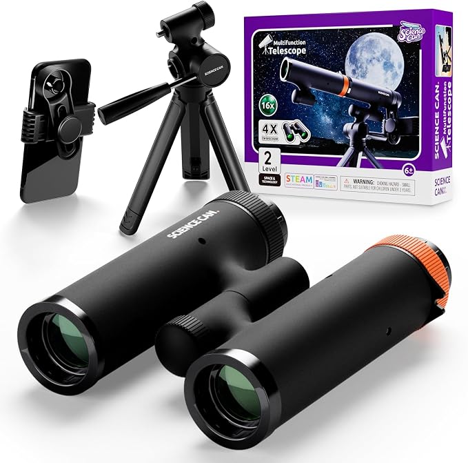 Science Can Binoculars for Kids & Beginners - 3 in 1 Portable Telescope by ScienceCan