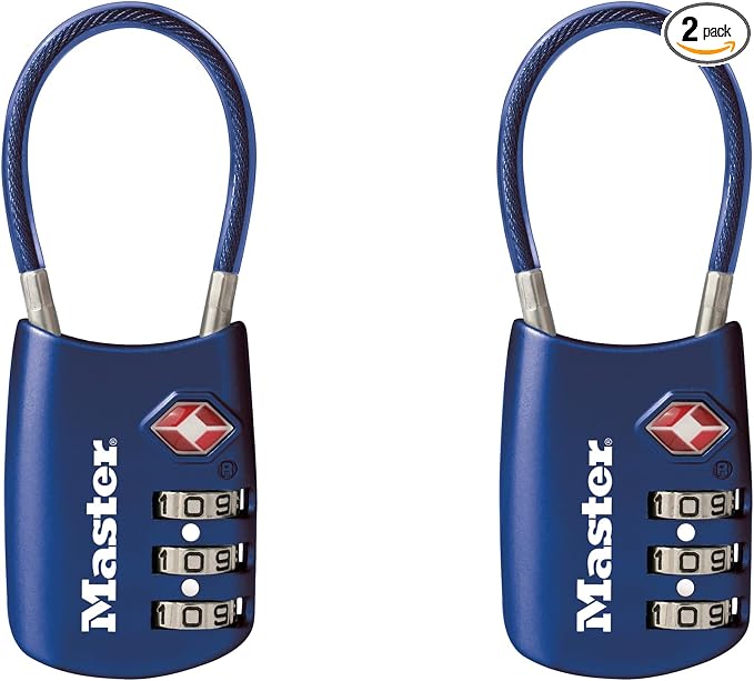 Master Lock Blue Set Your Own Combination TSA Approved Luggage Lock, Travel by MasterLock