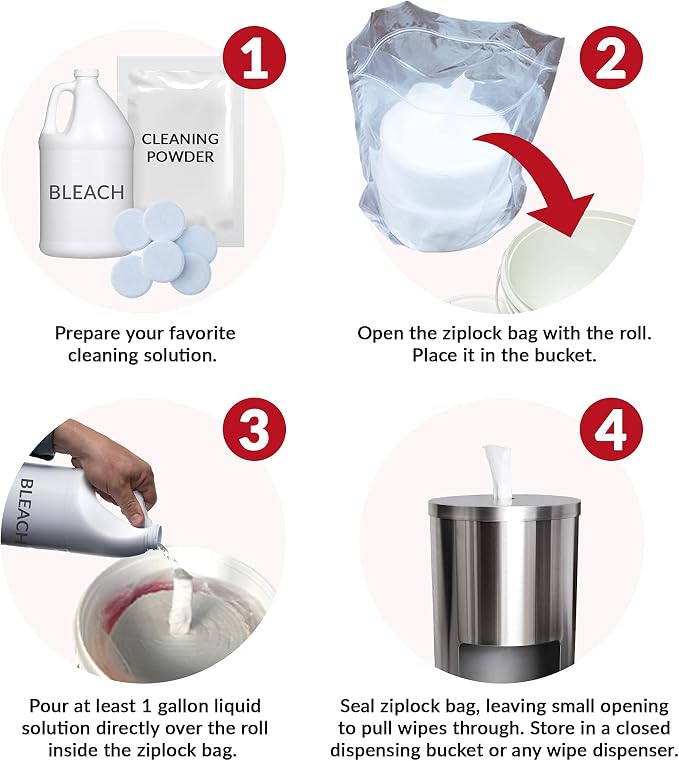 Dry Wipes Refill Set: 7200 Wipes: Make Your Own Wet Wipes Using Your Preferred - Image 4