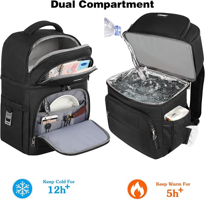 Cooler Backpack, Insulated Backpack Cooler Leakproof Double Deck Cooler Bag - Image 2