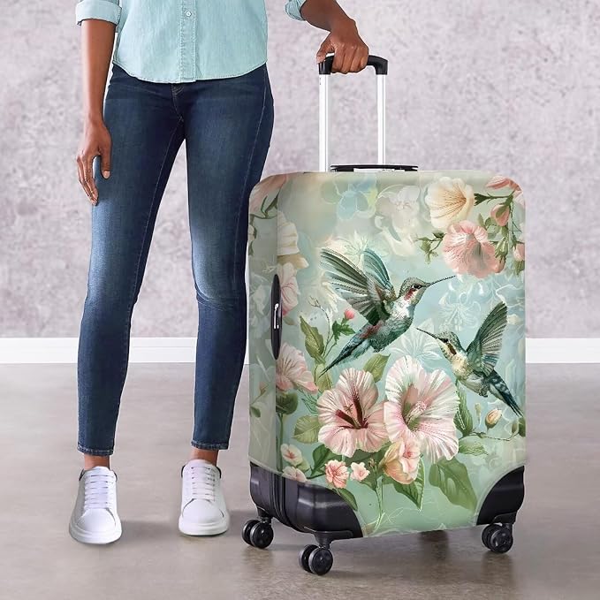 Hummingbird Luggage Cover for Women Travel Luggage Covers for Suitcase Elastic - Image 4