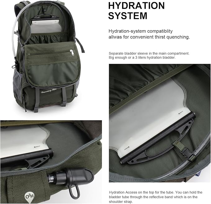 MOUNTAINTOP 40L Hiking Backpack Lightweight Travel Backpack - Image 4